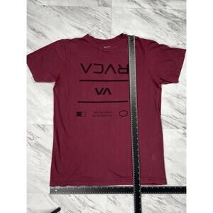 RVCA Balance of Opposites Graphic T-Shirt Burgundy Mens L #8